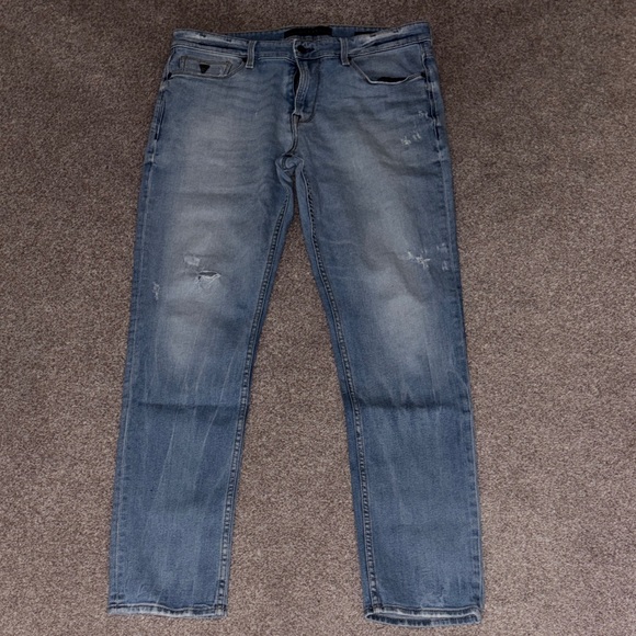 Guess Other - Guess Men's Slim Tapered Distressed Jeans in Faded Blue Wash